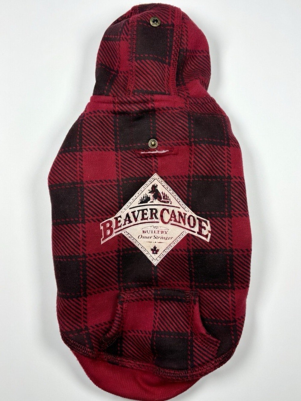 Red Plaid Hooded Dog Sweater - Cozy Plaid Pet Hoodie